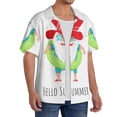 thumbnail image 2 of Pofeuu Hello Summer Gnome 2 Print Mens Casual Short Sleeve Shirts Beach Summer Spread Collar Pocket Tops Men's Casual Short-sleeved Shirt-Large, 2 of 5