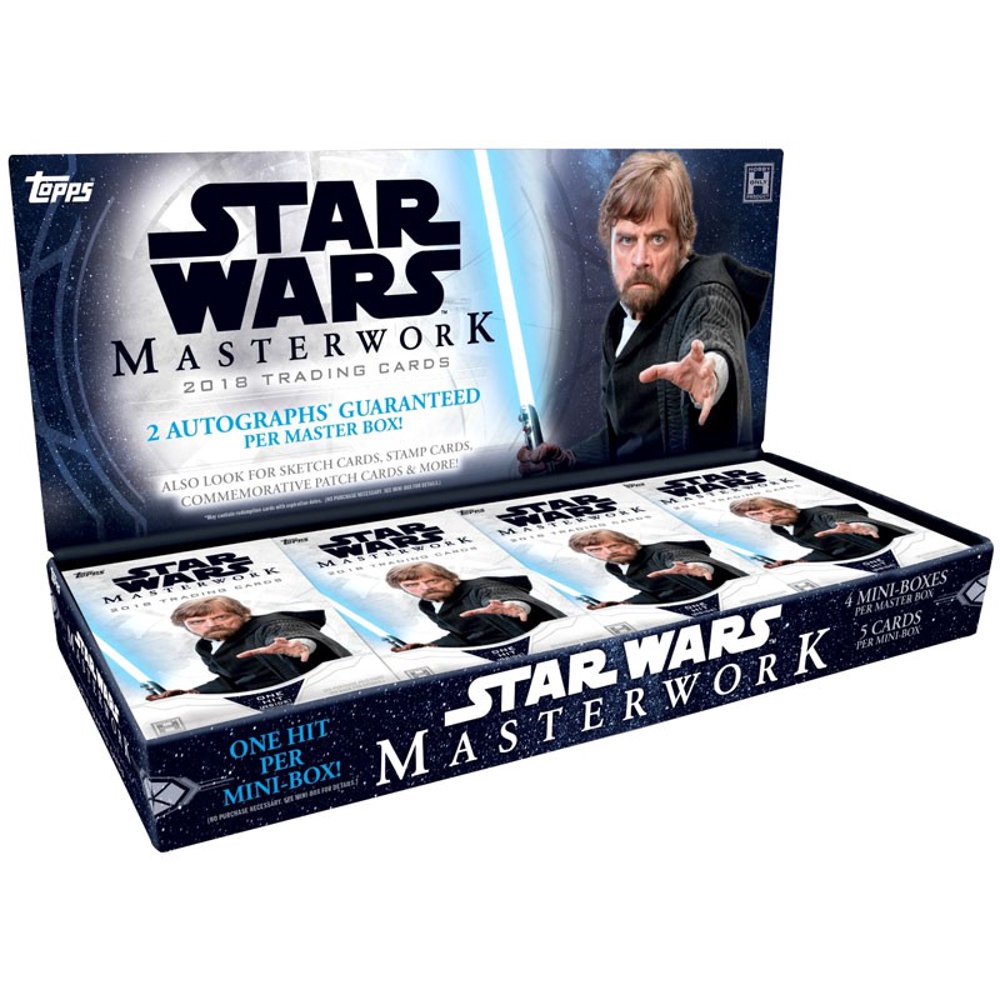2018 Star Wars Masterwork Trading Card HOBBY Box [4 Packs (MINI Boxes