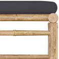 thumbnail image 6 of vidaXL Patio Footrest with Dark Gray Cushion Bamboo, 6 of 6