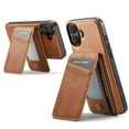 thumbnail image 2 of Mantto Compatible with iPhone 17 Wallet Case 2 in 1 Detachable Back Cards Slot PU Leather Magnetic magsafe case-Off [Compatible With MagSafe] Luxury Vegan Leather Slim Cover, Brown, 2 of 12