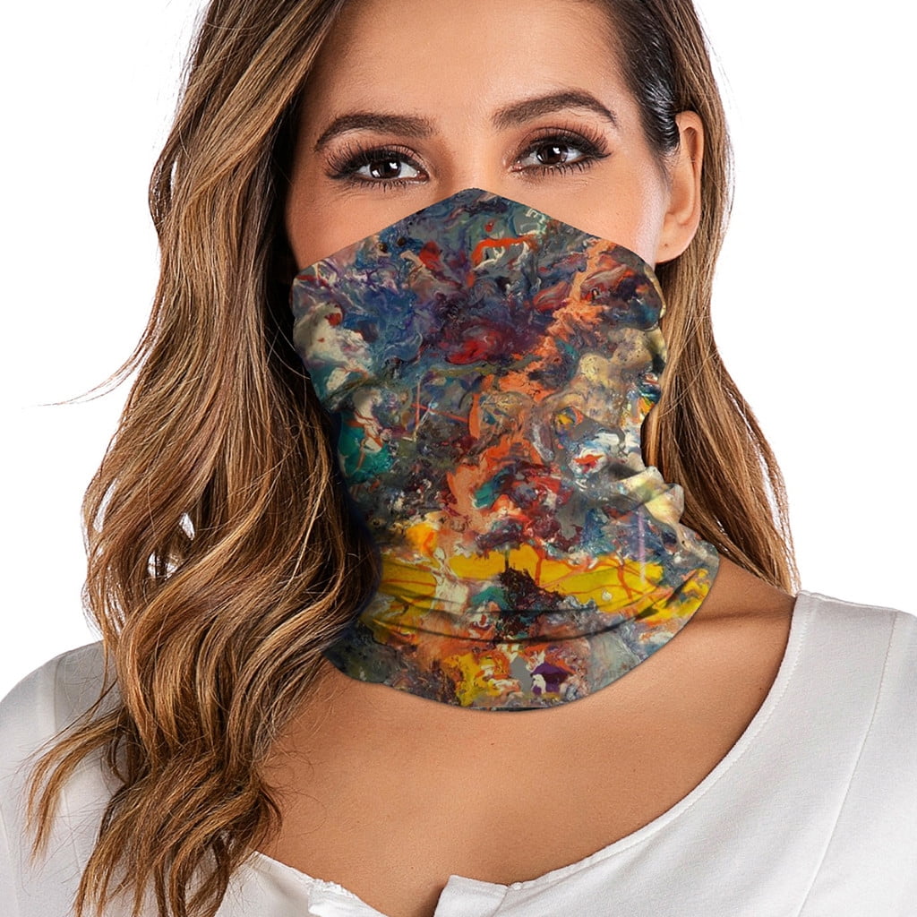 Unisex Rave Bandana Neck Gaiter Tube Headwear For Women Men Face Scarf