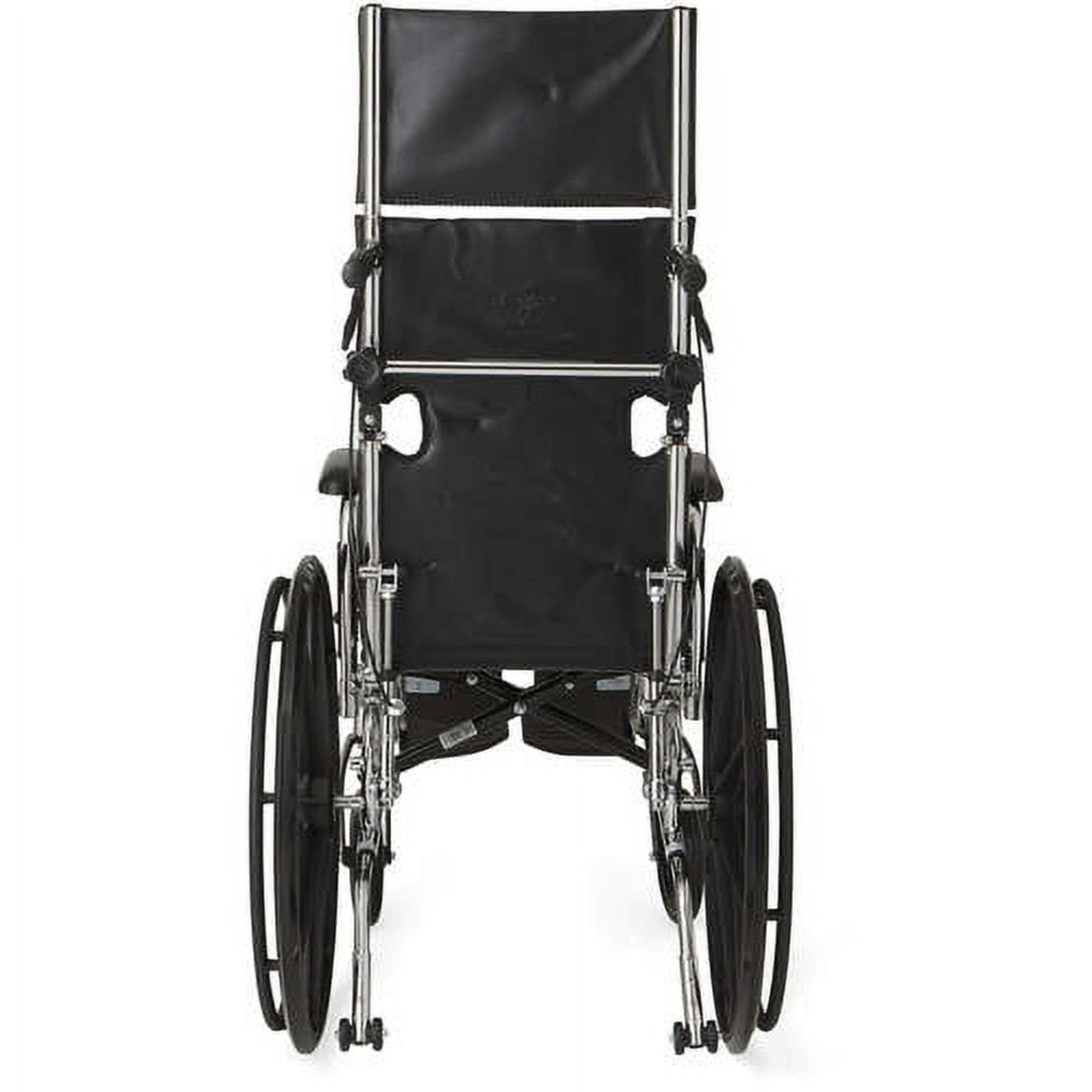 Medline Excel Reclining Wheelchair, 22" Wide Seat, Desk-Length Removable Arms, Elevating Leg Rests