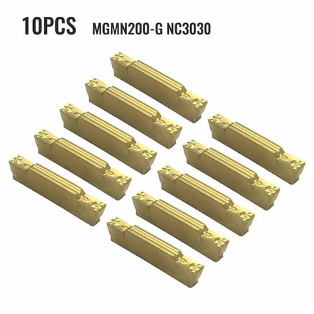 10 Pcs Mgmn200 Grooving Carbide Inserts Lathe Cutter Turning Parting Tools Set Metal Lathe Tools Cnc Tool Hard Alloy Turning Smile Home