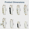 thumbnail image 3 of 80 Counts Pearl Brooch, Fashionable Sweater Shawl Pearl Pin to Enhance Temperament, Suitable for Clothing Decoration Pant Waist Tightener Random Style, 3 of 5