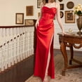 thumbnail image 6 of Kaemgyyd Wedding Guest Dresses for Women Satin Spaghetti Strap Backless Cocktail Party Maxi Dress Sleeveless Side Slit Clubwear, 6 of 6