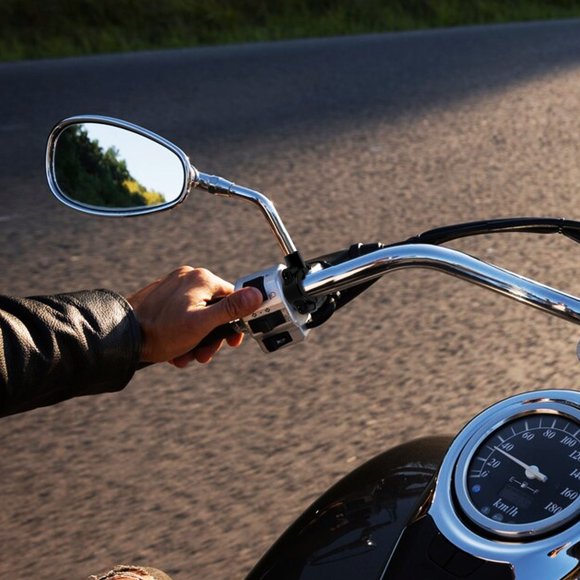 HAMPPLIES 1Par Montura De Espejo Para Motocicleta En Hierro Con Ajuste De Ángulo Sencillo