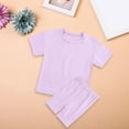 thumbnail image 2 of XIYNBAOK Size 10-12 Girls Clothes Sets Girls 6x Outfits Girls Outfits Size 14-16 Cute Shirt + Mini Shorts Junior Clothes for Teen Girls, Purple 9-10 Years, 2 of 9