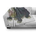 thumbnail image 2 of Crocodile Soft Flannel Fleece Throw Blanket, Computer Graphics of a Wild and Fierce Alligator with Sharp Teeth and Tongue, Cozy Plush for Indoor and Outdoor Use, 50" x 70", Multicolor, by Ambesonne, 2 of 5