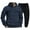 Navy 01, variant on Men's 2 Piece Tracksuits Multi Pockets 1/4 Zip Hoodie Pullover and Joggers Pant Sets Comfy Sports Jogging Outfits (XL, Navy 02)
