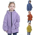 thumbnail image 6 of SGMVNU Girls Lightweight Jacket Windbreaker Hooded Rain Coats with Pockets, Waterproof Breathable Zipper Coat Outerwear for 2-8 Years Kids,Yellow,4-5 Years, 6 of 6