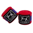 thumbnail image 3 of Envolturas de boxeo transpirables de 196 "con cierre, bandas protectoras de nudillos de mano de entrenamiento de MMA Muay Thai Kickboxing con bucle de - Rojo azul Soledad Guantes interiores de boxeo, 3 of 10