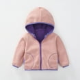 thumbnail image 2 of Girls Clothes Girls Jackets Toddler Boys Girls Windproof Hooded Coat Patchwork Jacket Kids Warm Outerwear, 2 of 6