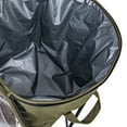 thumbnail image 4 of Household Essentials Thermal Standing Cooler with Travel Bag, Heavy-Duty Polyester, Black Powder Coated Steel Legs, Leak-Resistant PE Liner, Zippered Lid and Quick Access Top, Foldable, Olive Green, 4 of 11