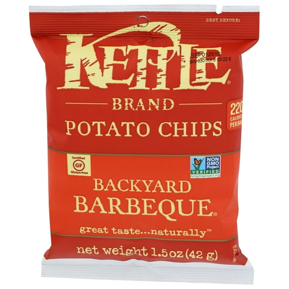 Kettle Brand Backyard Barbeque Potato Chips, 1.5 Ounce -- 24 per case.