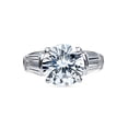 thumbnail image 2 of BERRICLE Sterling Silver 3-Stone Wedding Engagement Rings 4.9 Carat Round Cut Cubic Zirconia CZ Statement Cocktail Anniversary Ring for Women, Rhodium Plated Size 9.5, 2 of 8