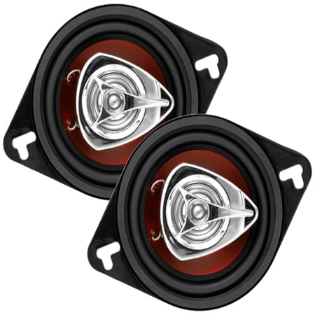 BOSS Audio Systems CH3220 Chaos Series 3.5 inch Full Range Car Door Speakers - 140 Watts Max (per pair), Coaxial, 2 Way, 4 Ohms, Sold in Pairs