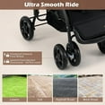 thumbnail image 5 of INFANS Double Stroller, Foldable Baby Tandem Stroller with Djustable Backrest Canopy Footrest, 5-Point Harness, Storage Basket, Convertible Compact Lightweight Twin Stroller for Infants and Toddlers, 5 of 9