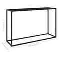 thumbnail image 4 of vidaXL Console Table Black 120x35x75 cm Tempered Glass, 4 of 4