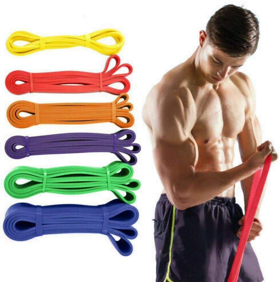 Heavy Duty Exercise Resistance Latex Loop Bands Fitness Home Yoga Gym Pull Up UK 