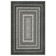 thumbnail image 2 of HOMERRY Washable Throw Rug for Living Room 5' x 7' Braided Print Modern Bordered Soft Non-Slip Indoor Carpet, Black/Brown, 2 of 6