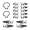 thumbnail image 4 of 16 Pcs Pinces à Cheveux en Résine Attache Cheveux Panda Doux Corde à Cheveux Porte-Queue, 4 of 9