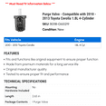 thumbnail image 2 of Purge Valve - Compatible with 2010 - 2013 Toyota Corolla 1.8L 4-Cylinder 2011 2012, 2 of 2