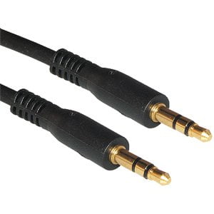 Iphone Stereo For Car 3.5mm Premium Auxiliary Audio AUX Cable for Headphones, iPods, iPhones, iPads, Home / Car Stereos and More (Black), 1 feet ()