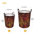thumbnail image 3 of Burn Curved Line Fire Foldable Laundry Hamper with Handle Storage Basket for Clothes Toys & Organizing, 3 of 6