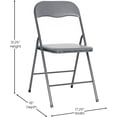 thumbnail image 6 of Favory 5-Piece Multipurpose Folding Card Table and Chairs Set for 4 Players, Padded Top Portable Square Folding Table and Chairs Set, Gray, 6 of 11