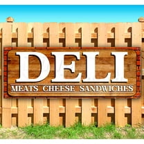 Deli Meats Cheese Sandwiches 13 oz Vinyl Banner With Metal Grommets