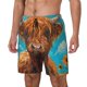 thumbnail image 1 of Balery Cute Cow Sunflowers Art Bañador para hombre, shorts de playa de secado rápido con entrepierna y forro de compresión-Large, 1 of 6