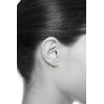 thumbnail image 2 of Wellingsale Ladies 14k Yellow Gold Polished 2mm CZ Hoop Earrings (25mm Diameter), 2 of 7