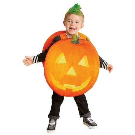 Toddler Boys & Girls Jack-O-Lantern Pumpkin Oversize Vest Halloween Costume OSFM