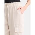 thumbnail image 4 of Time and Tru Linen Straight Pant, 27" Inseam, sizes XS-XXXL, 4 of 5