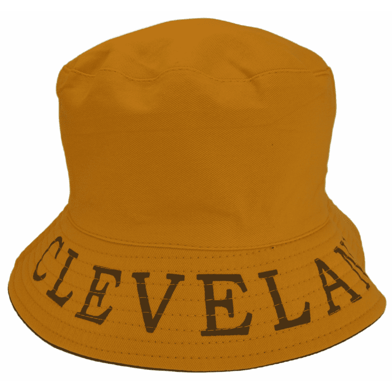 RR Headwear Cleveland City Name Reversible 2-Tone Bucket Hat (Brown/Orange), Women's, Size: One Size
