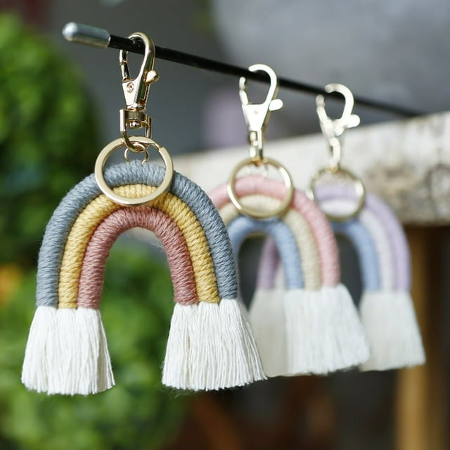 Porte-clés Pompons Colorés Unisexe Compact Longue Durée Porte-Clés Sac Décoration