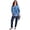 Azure Blue Shadow Floral, variant on Women's Plus Size Modern Camp Shirt