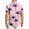 thumbnail image 7 of Mens Hawaiian Shirt Short Sleeve Summer Big and Tall Tropical Print Button Down Shirts for Men Trendy Holiday Beach Shirts Red 5XL, 7 of 7