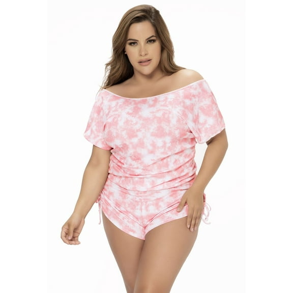 Mapale 7463X Plus Dream On Tie Dye Sleep Romper