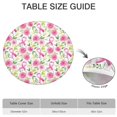 thumbnail image 6 of Pink Breast Cancer and Pioneer Flower Round Fitted Tablecloth with Elastic Edge,Dining Table Cover Waterproof,Outdoor Round Tablecloth for Camping,Dining,Indoor and Outdoor, 6 of 7