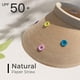 thumbnail image 3 of Sombrero de paja con parte superior vacía y botón de color con circunferencia de la cabeza de 56-58 cm para mujer, sombrero de verano de ala grande con protección solar, sombrero de playa, 3 of 5