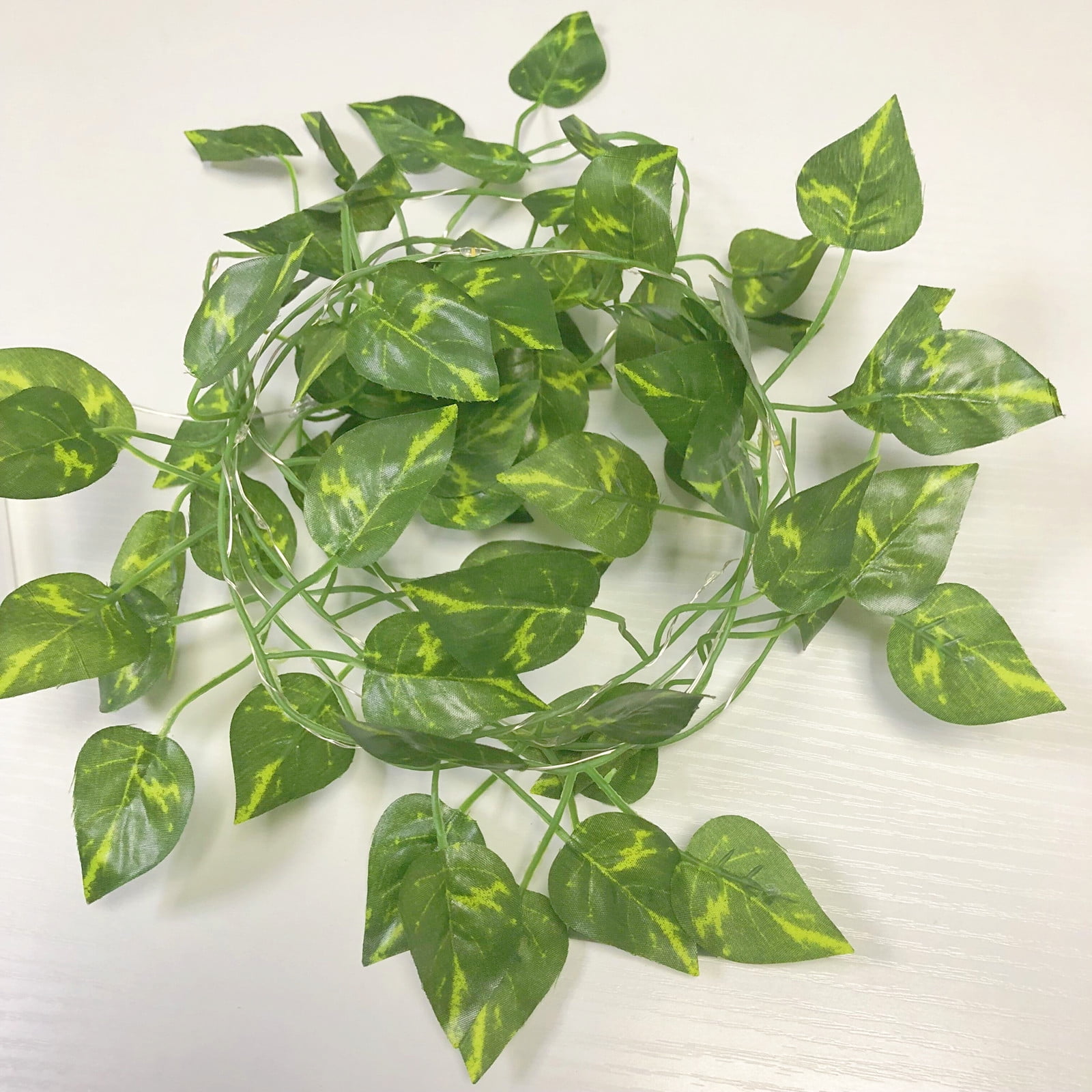 84FT 12 Strands Artificial Ivy Greenery Fake Green Leaves Hanging Vine Plants Silk Epipremnum Aureum Leaves Vine Garland for Wall Wedding Party Home Decor