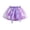 Purple, variant on 3-8 Years Girls' Seashell Print Tutu Skirt Elastic Waist Layered Tulle Skirt with Ribbon Bow for Dance and Party