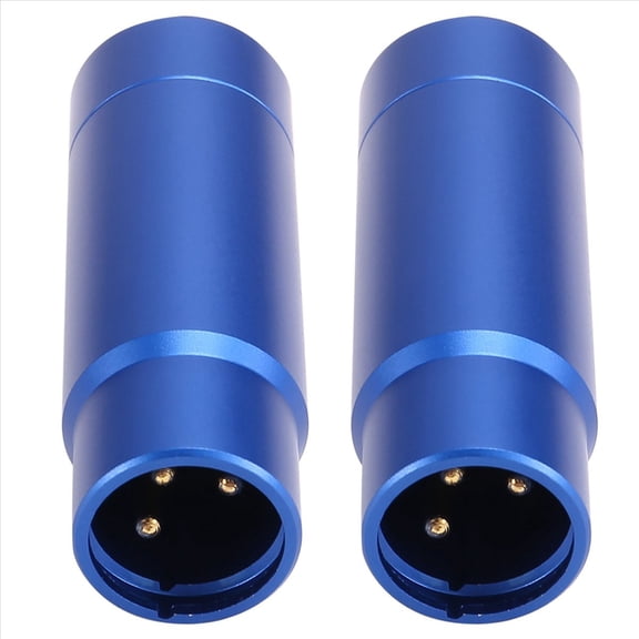 2X Phantom Power Adapter Microphone System Audio Mixer for Condenser Mic 48V XLR 3.5mm Blue