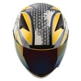 thumbnail image 5 of 1STORM MOTORCYCLE BIKE FULL FACE HELMET HG335 BOOSTER SKULL YELLOW, 5 of 6