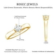 thumbnail image 5 of Rosec Jewels Lab Grown Diamond Solitaire Promise Ring - Half Ct Diamond Ring (5 mm, Ef-Vs Quality) - Valentines Day Gift, 14K Yellow Gold, US 11.00, 5 of 8