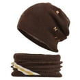 thumbnail image 2 of Winter Beanie Hat and Scarf Set for Men, Slouchy Warm Fleece Lined Knit Caps Neck Warmer, 2 of 8
