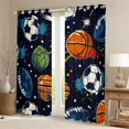 thumbnail image 2 of Castle Fairy Teens Volleyball Soccer Football Black Out Curtains,Sport Gamer Curtains Pack Of 2 (42X63 Each),Graffiti Splash Bedroom Curtains,Lightweight Room Decor, 2 of 6