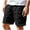 Black, variant on jobturf Mens Casual Cotton Shorts Classic Fit Button Waist Summer Beach Shorts Solid Dress Flat Front Work Shorts with Pockets Gray L