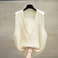 thumbnail image 2 of Womens Vest Knit Sweater Cozy Top for Winter Weekend Outfits Women's Knit Sweater Vest V Neck Lightweight Cardigan Casual Layering Stretch Pullover Top For Spring Fall Winter, 2 of 4